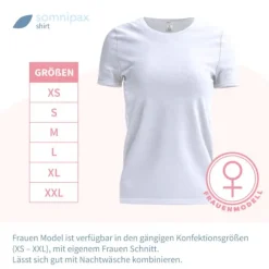 somnipax shirt Comfort mit Luftkissen - Lagerungs-Shirt gegen Schnarchen, für Frauen Gr. XS| Outlet