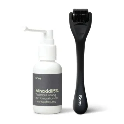 SONS Minoxidil 50mg/ml Lösung & Derma Roller für Männer bei erblich bedingtem Haarausfall> Online