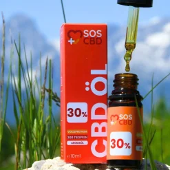 ®- CBD Öl 30% - 300 Vollspektrum Tropfen - Hanföl-Aroma Premium|SOS CBD Hot