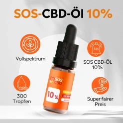 ®- CBD Öl 10% - 300 Vollspektrum Tropfen - Hanföl-Aroma Premium><noscript><img width=