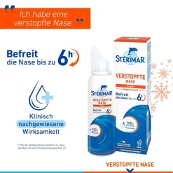 Stérimar Verstopfte Nase, 100% natürliches Meerwasser Nasenspray, 2 in 1 Spray und Spülung, für Erwachsene und Kinder ab 3 Jahren, 100ml><noscript><img width=