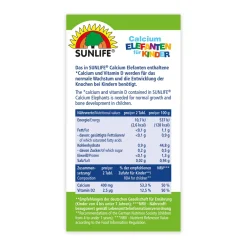 SUNLIFE® Calcium Elefanten Kinder Lutschtabletten><noscript><img width=