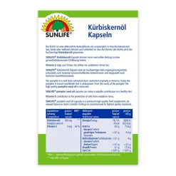 Sunlife Kürbiskernöl Kapseln| Hot