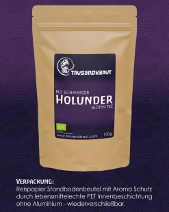 Tausendkraut Holunder Blütentee BIO| Discount