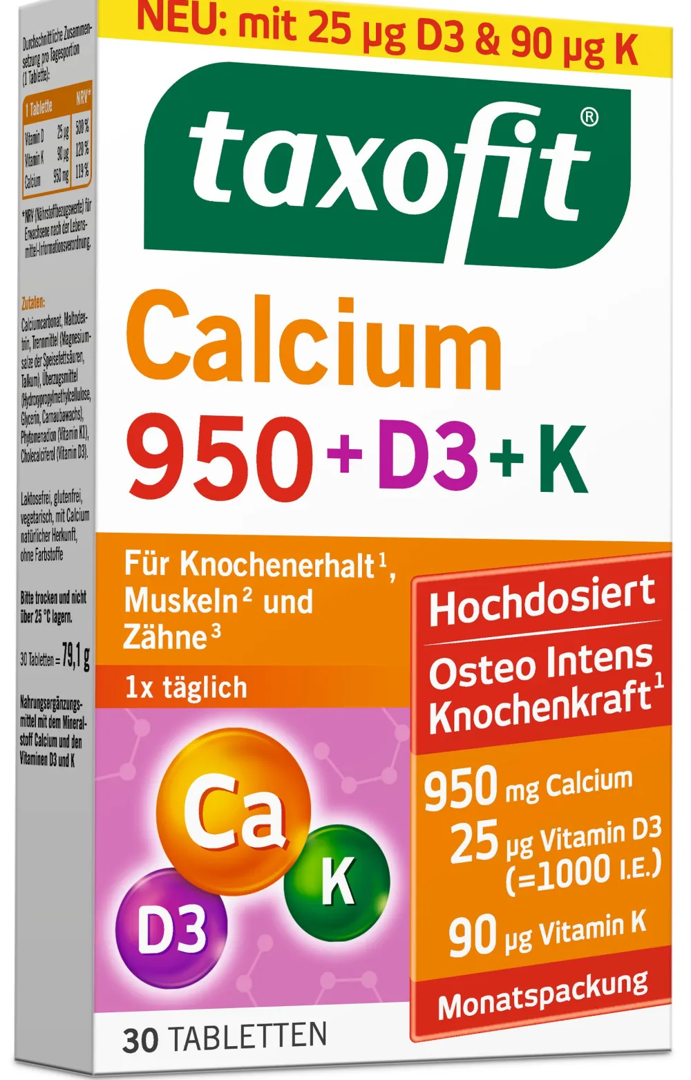 Calcium 950 + D3 + K>taxofit Best