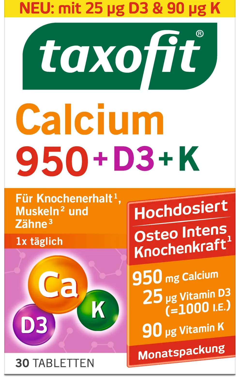 Calcium 950 + D3 + K>taxofit Best