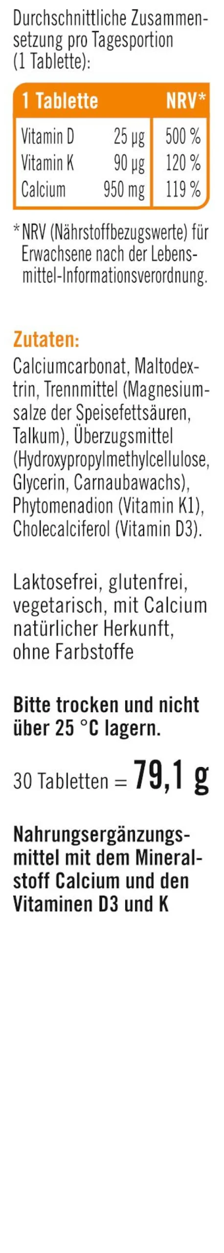 Calcium 950 + D3 + K>taxofit Best