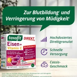 ® Eisen + Vitamin C Direkt-Granulat>taxofit New