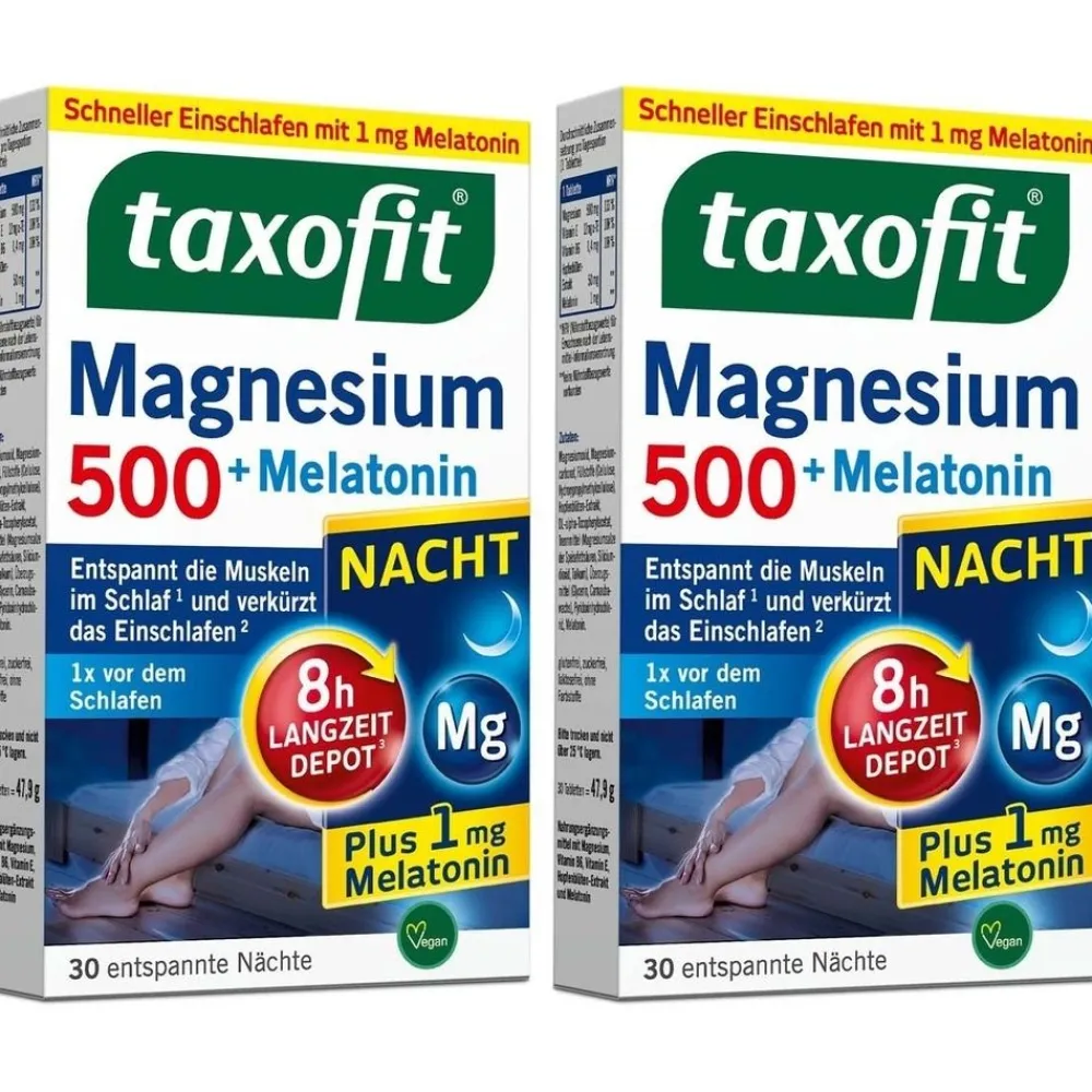 taxofit® Magnesium 500 Nacht + Melatonin| Online
