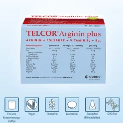 Arginin plus B-Vitamine zur Unterstützung bei leichtem Bluthochdruck und Durchblutungsstörungen>Telcor Clearance