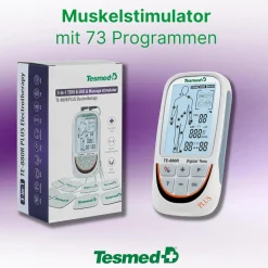 TESMED TE-880R Plus Wiederaufladbarer Muskelelektrostimulator, TENS,73 Programme Schmerztherapie| Outlet