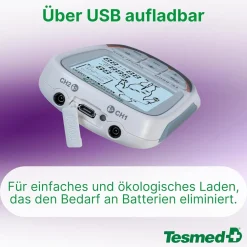 TESMED TE-880R Plus Wiederaufladbarer Muskelelektrostimulator, TENS,73 Programme Schmerztherapie| Outlet