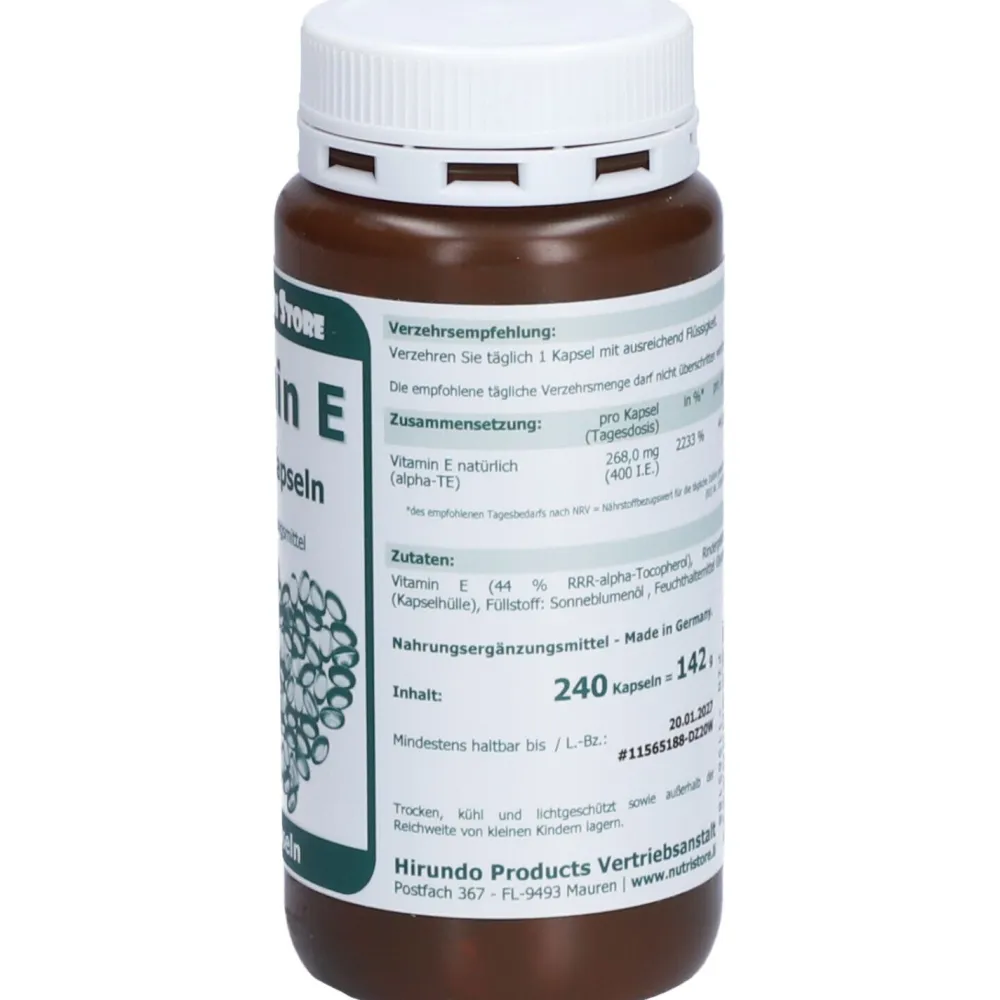 THE NUTRI STORE Vitamin E 400 I.E. Kapseln| New