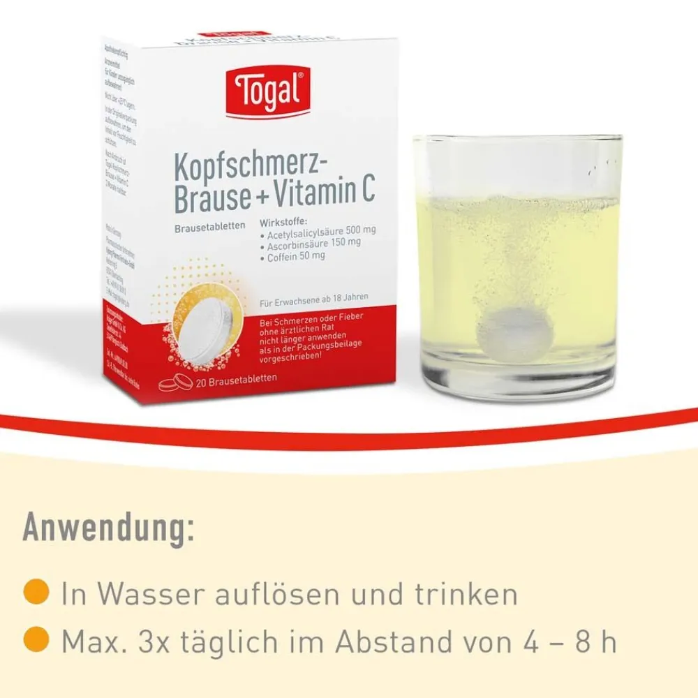 Togal® Kopfschmerz-Brause + Vitamin C| Outlet