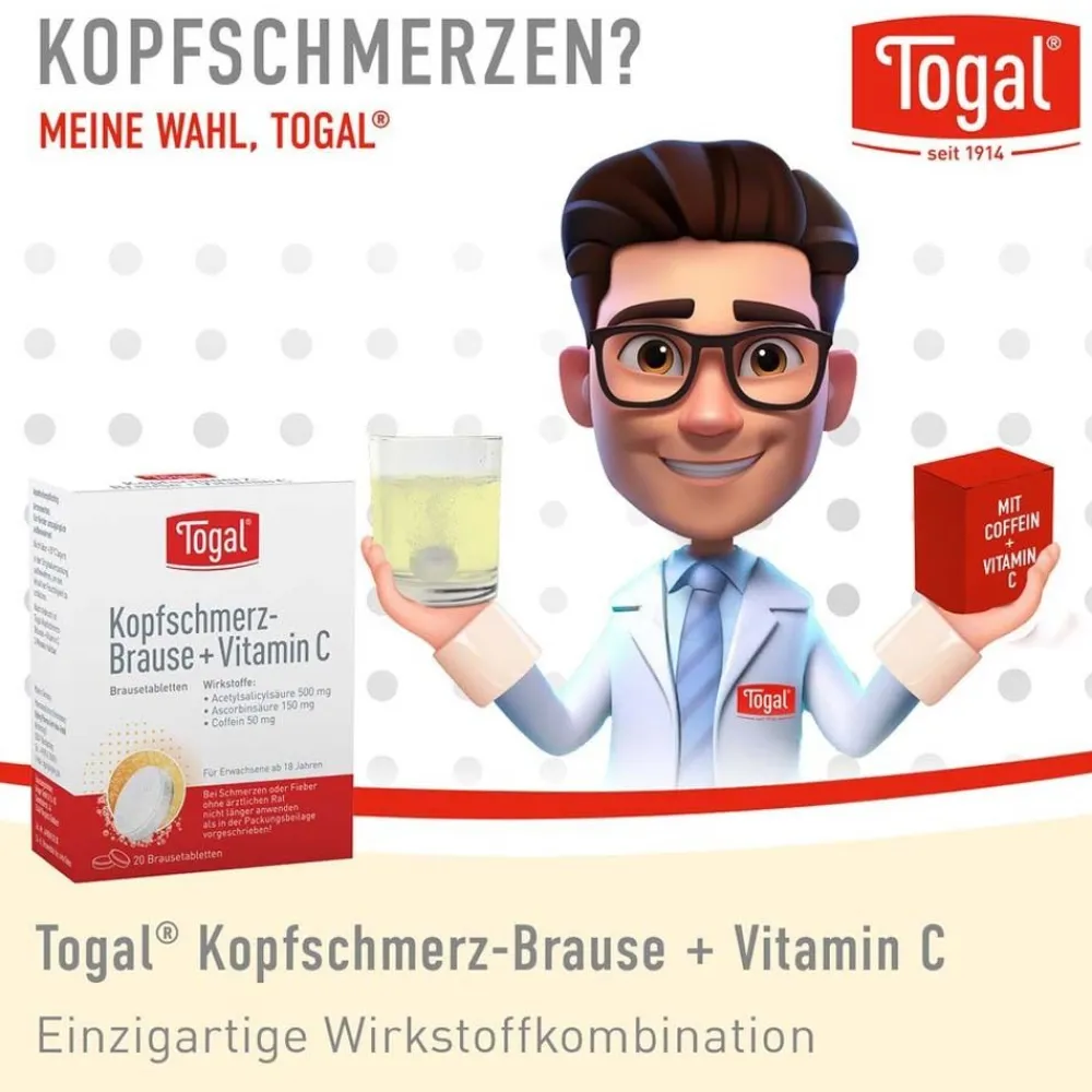 Togal® Kopfschmerz-Brause + Vitamin C| Outlet