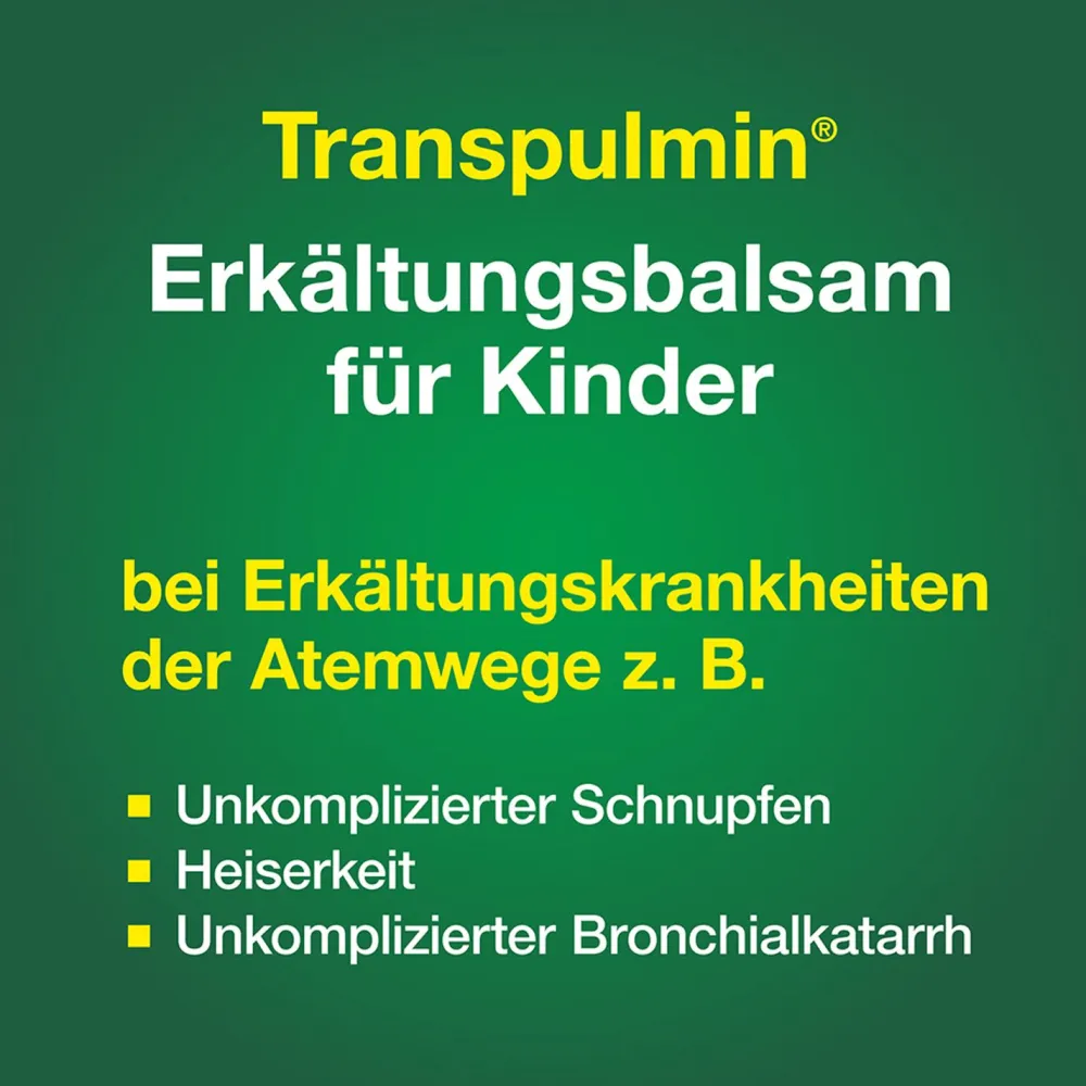 Erkältungsbalsam für Kinder: Wohltuender Balsam zur Anwendung bei Erkältung, Husten und Schnupfen>Transpulmin Sale