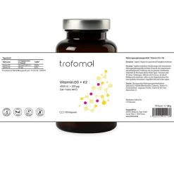 Vitamin D3 + K2 – hochdosiert, vegan – für Knochen, Immunsystem & Zähne 4.000 I.E.><noscript><img width=