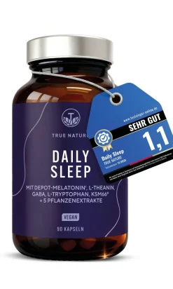 ® Daily Sleep Schlafkapseln Testsieger - Premium Schlaf-Komplex mit Melatonin|TRUE NATURE Online