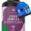 ® Leber Komplex Testsieger - Leber Kur mit Mariendistel, Cholin, Artischocke & Löwenzahn>TRUE NATURE Hot