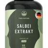 ® Salbei Extrakt Kapseln - 10:1-Extrakt mit ätherischen Ölen|TRUE NATURE Hot