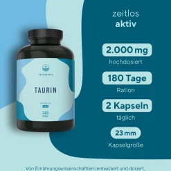 ® Taurin Kapseln - Vegan & Made in Germany>TRUE NATURE New