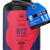® Vitamin B12 hochdosiert 1000µg + Folsäure (Quatrefolic®) Testsieger - 6 Monate Vorrat|TRUE NATURE New