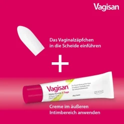 Vagisan Myko Kombi 3 Tage – Zäpfchen und Creme zur Behandlung von Scheidenpilz><noscript><img width=