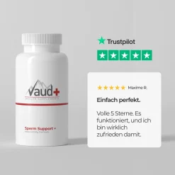 Vaud ® Sperm Support | Kinderwunsch Mann | Spermien Qualität Fruchtbarkeit | Zink, Selen, Folsäure| Outlet