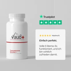 Vaud ® Testosterone Booster | Potenzmittel extra stark für Männer | Energie, Libido & Muskelfunktion| Outlet