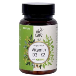 Viecare Vitamin D3/K2, 180 Tabletten, vegetarisch 180 Stück> Discount