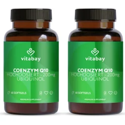 Coenzym Q10 Ubiquinol 200 mg Bioaktiv - Hochdosiert>vitabay Online
