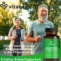 Coenzym Q10 Ubiquinol 200 mg Bioaktiv - Hochdosiert>vitabay Online