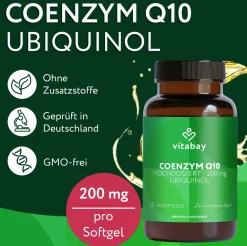 Coenzym Q10 Ubiquinol 200 mg Bioaktiv - Hochdosiert><noscript><img width=