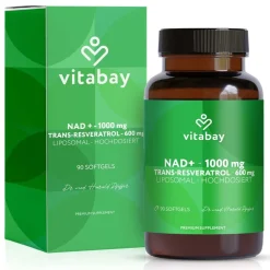 NAD+ 1000 mg  Trans-Resveratrol 600 mg liposomal - hochdosiert|vitabay Online