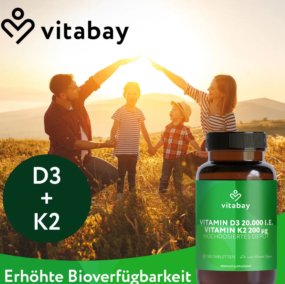 Vitamin D3 20000 IE + K2>vitabay New
