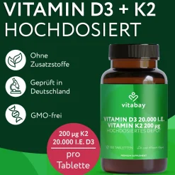 Vitamin D3 20000 IE + K2><noscript><img width=
