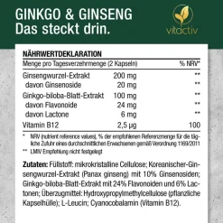 Ginkgo + Ginseng + B12><noscript><img width=