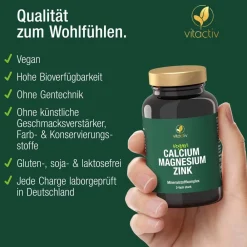 Natural Nutrition Calcium & Magnesium & Zink|Vitactiv Sale