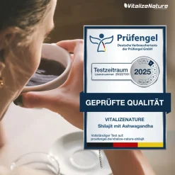 VitalizeNature Shilajit + Ashwagandha – Laborgeprüft vom Prüfengel Institut| Clearance