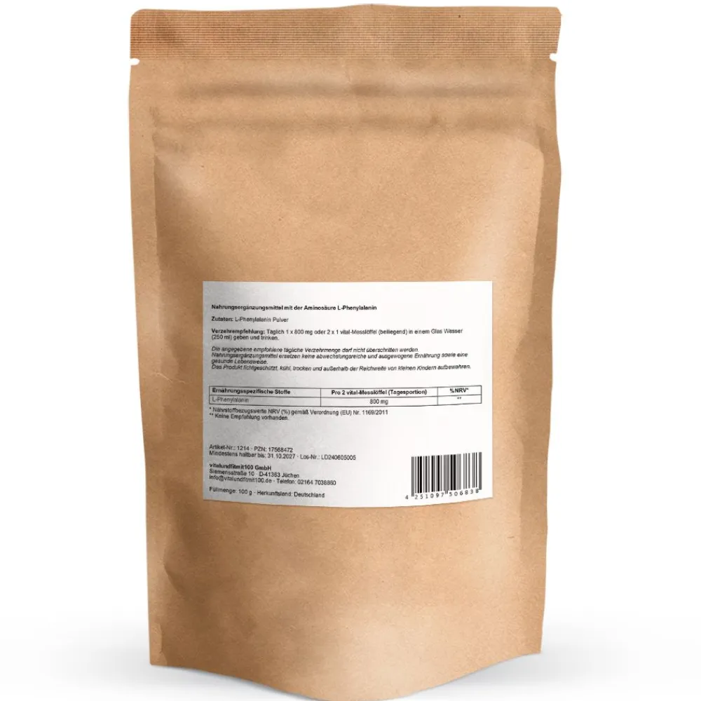 vitalundfitmit100® L-Phenylalanin Pulver| Outlet