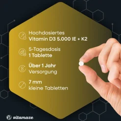 ® Vitamin D3 5.000 I.E. + K2|vitamaze Discount