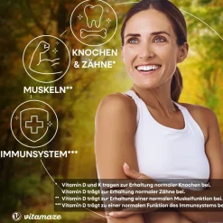 Vitamaze Vitamin D3 K2 – 2000 I.E. / 100 µg| Discount
