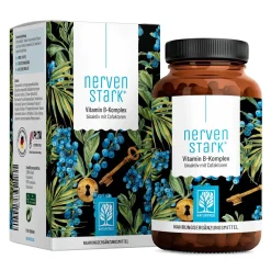 Vitamin B Komplex 8 B-Vitamine 3 Cofaktoren 120 vegane Kapseln Nervenstark ®|NATURTREU Discount
