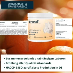 Vitamin C 500 mg pro Kapsel – liposomal, hochdosiert & rein | ® Made in Germany | 120 Stk.><noscript><img width=