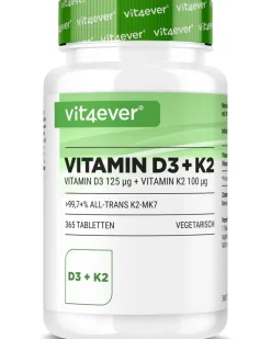 Vitamin D3 5.000 I.E. + Vitamin K2 100 mcg|vit4ever Outlet