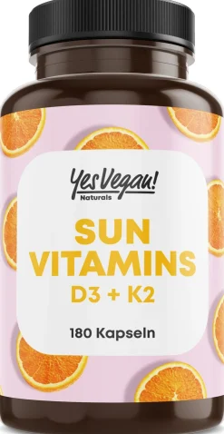 Vitamin D3 K2 Omega 3 + Calcium Magnesium und Zink - 180 Kapseln 5000 IE - Vitamin d hochdosiert>YesVegan Outlet