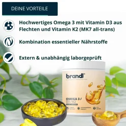 Vitamin D3 K2 & Omega 3 Premium | Made in Germany | Fischöl aus der EU | 240 Kapseln><noscript><img width=