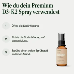 Vitamin D3 K2 Spray – Vegan, Hochdosiert | 2000 I.E. D3 + K2 | 20 ml | Knochen & Immunsystem><noscript><img width=