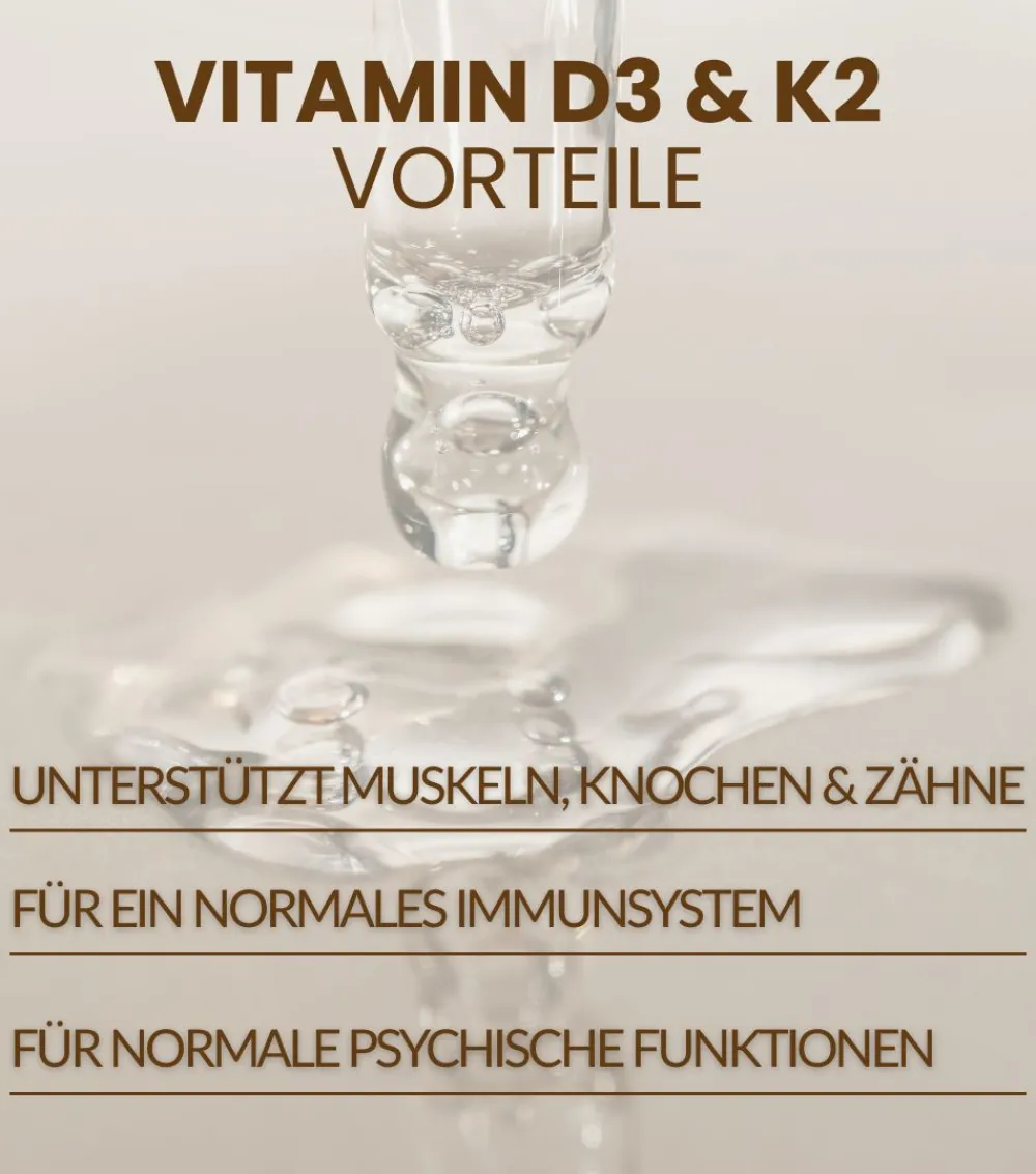 Vitamin D3 K2 Tropfen – 1.000 I.E. | MCT-Öl | 10 ml> Discount