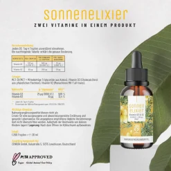 Vitamin D3 K2 vegane Tropfen 20.000 I.E. hochdosiert MK7 30 ml Sonnenelixier ®><noscript><img width=